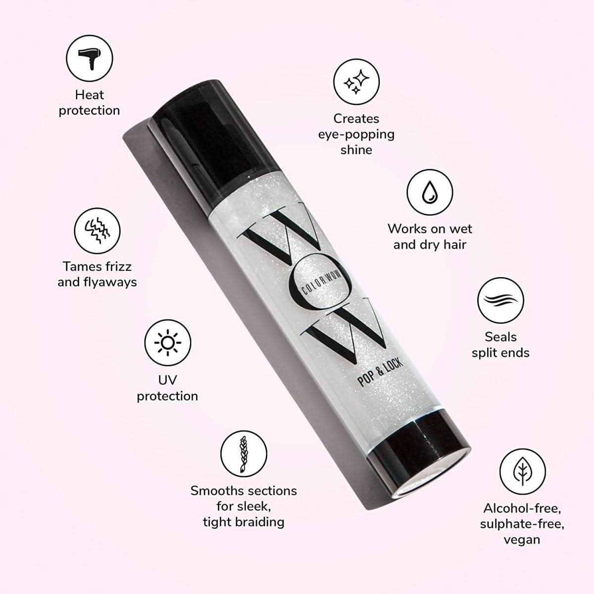 Color Wow Pop & Lock High Gloss Finish | Glossy Serum-Oil Hybrid for Frizz Control & Shine